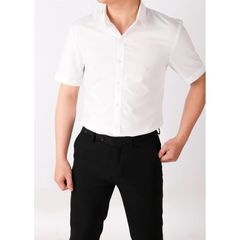 Áo Sơ Mi Nam Ngắn Tay Chất Lụa Cotton - Mát Mẻ, Không Nhăn, Dễ Phối Đồ, Thiết Kế Hàn Quốc - Phù Hợp Mọi Dịp