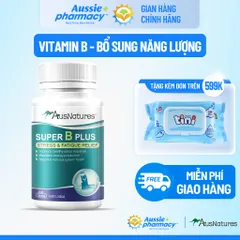 Viên Uống Vitamin B Tổng Hợp AusNatures Super B Plus - Giảm Căng Thẳng, Tăng Cường Năng Lượng, Hỗ Trợ Thần Kinh - 60 Viên
