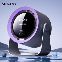 Quạt Để Bàn Màn Hình Kỹ Thuật Số SOKANY SKN - Quạt Turbine 100 Tốc Độ, Pin 4000mAh, Di Động Chất Lượng Cao