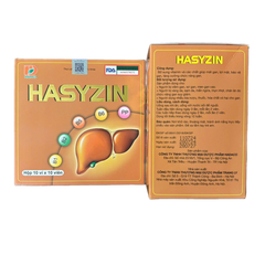Viên Uống Bổ Gan Hasyzin - Vitamin Giúp Mát Gan, Tăng Cường Chức Năng Gan, Bảo Vệ Gan - Hộp 100 Viên