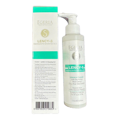 Gel Rửa Mặt EGERIA LENCY-S 150ml - Làm Sạch Sâu, Dưỡng Ẩm, Ngăn Ngừa Mụn, Phù Hợp Da Dầu, Nhạy Cảm