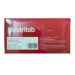 Viên Uống Neutritab Hỗ Trợ Làm Đẹp Da, Giảm  Khô Da, Nhăn Da, Sạm Da, Giúp Tóc Mọc Chắc Khỏe - Hộp 60 Viên