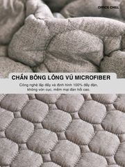 Chiếu Ngủ Văn Phòng OFFICE CHILL Tấm Đệm Lót Ngủ Chần Bông Microfiber Kháng Khuẩn 90x120cm - Giấc Ngủ Thoải Mái Tại Nơi Làm Việc