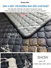 Chiếu Ngủ Văn Phòng OFFICE CHILL Tấm Đệm Lót Ngủ Chần Bông Microfiber Kháng Khuẩn 90x120cm - Giấc Ngủ Thoải Mái Tại Nơi Làm Việc
