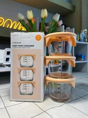 Bộ 3 Hộp Thủy Tinh LocknLock 230ml - Hộp Đựng Thức Ăn Dặm Chịu Nhiệt, Nắp Silicone, Thiết Kế Tiện Lợi, Có Vạch Chia