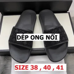 Dép Quai Ngang Nam - H43 Đế Hộp Họa Tiết Cá Tính Dễ Phối Đồ, Giày Da Nam Cao Cấp, Phong Cách Thời Trang Đặc Biệt