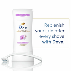 Lăn khử mùi nữ Dove Advance Waterlily & Sakura Blossom Hương Hoa Anh Đào Và Waterlily dạng sáp dưỡng ẩm không ố vàng