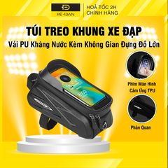 Túi Treo Xe Đạp PÊ ĐAN Chống Nước Chất Liệu PU - Tích Hợp Màn Hình Cảm Ứng TPU Đựng Điện Thoại Tiện Lợi Cho Người Đạp Xe