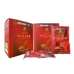 Nước Hồng Sâm Nhung Hươu 365 Hàn Quốc - Hộp 20 Gói 70ml, Tăng Cường Sức Đề Kháng, Lành Tính, Làm Đẹp Da