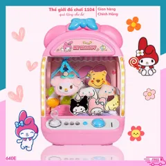 Máy gắp thú mini Melody có đèn và nhạc, đồ chơi gắp thú bông dễ thương cho bé 3 tuổi trở lên
