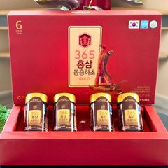 Cao Hồng Sâm Đông Trùng Hạ Thảo 365 Hàn Quốc 240g - Tăng Cường Sức Khỏe, Cải Thiện Hệ Miễn Dịch, 4 Lọ Thảo Dược Tự Nhiên
