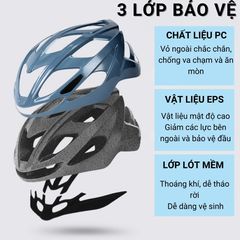 Mũ Bảo Hiểm Xe Đạp BIKE PRO Siêu Nhẹ Điều Chỉnh Kích Thước Chất Liệu EPS Cho Nam Nữ - An Toàn Khi Đạp Xe, Trượt Ván, Leo Núi