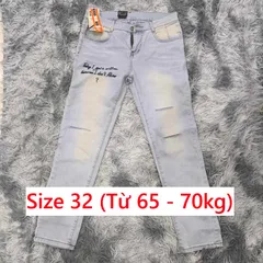 Quần Jean Nam Size 32 - Chất Liệu Jean Bò Co Giãn Thoải Mái, Phong Cách Trẻ Trung và Năng Động - No Brand
