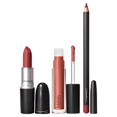 Bộ Son Lì Dưỡng MAC Amplified - Dark Opal, Son Bóng Lipglass Mocha Magic & Chì Kẻ Môi Brick O La - Set Cực Sang Chảnh cho Đôi Môi Quyến Rũ