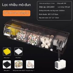 Bộ Lọc Tràn SOBO Thế Hệ Mới Tích Hợp Máy Bơm - Lọc Nước Cảnh Cá Tép Hiệu Quả với Nhiều Vật Liệu Lọc đi kèm