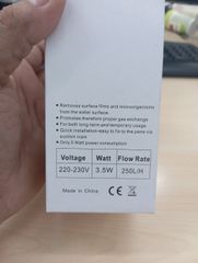 Lọc Váng Mini Đầu Hút Xoay 3.5W - Thiết Bị Thủy Sinh Làm Sạch Bể Cá, Loại Bỏ Váng Dầu và Rác Cặn Hiệu Quả
