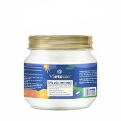 Dầu Dừa Tinh Khiết Vietcoco 200ml - Dầu Dưỡng Thể Tự Nhiên, Không Chất Bảo Quản, Làm Đẹp Da, 100% Từ Cơm Dừa