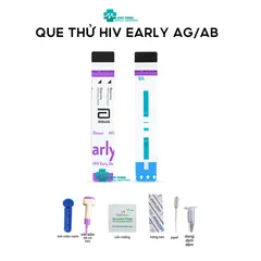 Que thử HIV Early Determine Combo - Phát hiện sớm HIV sau 14 ngày, độ nhạy cao, sản phẩm của Abbott, dễ sử dụng.