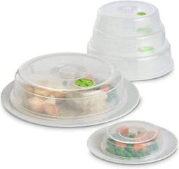 Bộ 5 Nắp Đậy Lò Vi Sóng Vonshef - Nhựa Cao Cấp An Toàn, Thiết Kế Gọn Nhẹ, Đầy Đủ Kích Thước Từ 11.5cm Đến 22.5cm