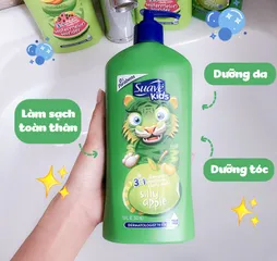 Sữa Tắm Gội Xả Suave Kids 3 In 1 1.8 Lít - Hương Dưa Hấu & Táo, An Toàn, Dịu Nhẹ Cho Bé - Sản Phẩm Tiện Dụng Chăm Sóc Da và Tóc