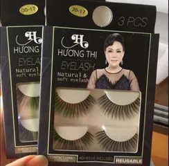 Lông Mi Giả Hương Thị - Bộ 3 Cặp Mi Chồn Tự Nhiên, Trang Điểm Quyến Rũ, Dễ Sử Dụng Cho Mỗi Dịp