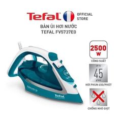 Bàn Là Hơi Nước Tefal FV5737 - Công Suất 2500W, Phun Hơi Tăng Cường 220g/phút, Nhanh Nóng, Thiết Kế Trẻ Trung, Xuất Xứ Pháp