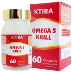 Viên Uống Omega 3 Krill KTIRA - Hỗ Trợ Sức Khỏe Tim Mạch, Tăng Cường Trí Nhớ và Thị Lực, 60 Viên, Xuất Xứ Nhật Bản