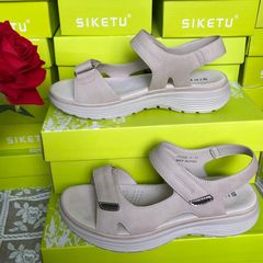 Giày Sandal Nữ Siketu Siêu Nhẹ Quai Ngang Khóa Dán Tiện Lợi Đế Gót 3CM - Phong Cách Khỏe Khoắn Thoải Mái Cho Các Cô Gái