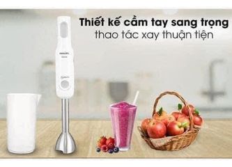Máy Xay Cầm Tay Philips HR2534 - 650W, Lưỡi Inox, Dễ Dàng Sử Dụng, Bao Gồm Cốc Đong 500ml - Giải Pháp Xay Thực Phẩm Tiện Lợi