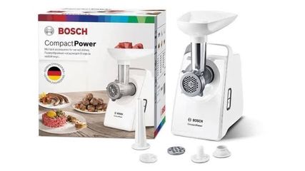 Máy Xay Thịt Bosch MFW3520W - Công Suất 1500W, Xay Nhanh, Đa Năng, Thiết Kế Gọn Nhẹ, Phụ Kiện Đầy Đủ, An Toàn Cho Sức Khỏe