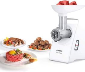 Máy Xay Thịt Bosch MFW3520W - Công Suất 1500W, Xay Nhanh, Đa Năng, Thiết Kế Gọn Nhẹ, Phụ Kiện Đầy Đủ, An Toàn Cho Sức Khỏe
