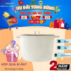 Nồi Phủ Gốm Đáy Từ 28cm Haatz - Made In Korea, Dùng Mọi Loại Bếp - Bảo Hành 2 Năm