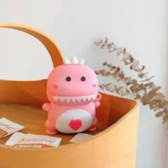 Vỏ Bọc Silicon Dẻo AirPods 1 2 - Khủng Long Trái Tim Siêu Cute - Case Tai Nghe Độc Đáo và Chất Lượng Cao