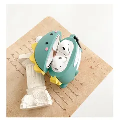 Vỏ Bọc Silicon Dẻo AirPods Khủng Long Bờm Vàng - Phụ Kiện Tai Nghe AirPods 1 2 Pro Siêu Cute, Bảo Vệ Chống Trầy Xước