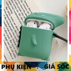 Vỏ Bọc Silicone Dẻo Airpods 1 2 (Cá Sấu Mỏ Nhọn) - Bao Phụ Kiện Tai Nghe Chất Lượng Cao
