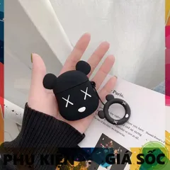 Vỏ Bọc Tai Nghe Không Dây Gấu Mắt X Kaws cho Airpods 1 2 - Bao Silicon Cao Cấp, Thiết Kế Tinh Tế, Phụ Kiện Thời Trang