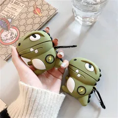 Vỏ Bọc Silicon Mềm Cho AirPods 1 2 Pro - Hình Khủng Long Tia Chớp - Phụ Kiện Tai Nghe Độc Đáo và Đẹp Mắt