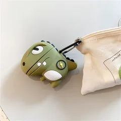 Vỏ Bọc Silicon Mềm Cho AirPods 1 2 Pro - Hình Khủng Long Tia Chớp - Phụ Kiện Tai Nghe Độc Đáo và Đẹp Mắt