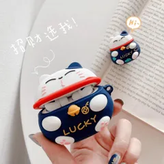 Vỏ Bọc Silicon Mềm cho AirPods 1 2 - Thiết Kế Mèo May Mắn Lucky Độc Đáo, Phù Hợp với Hộp Sạc Tai Nghe Dễ Thương