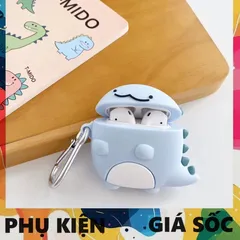 Vỏ Bọc Silicon Khủng Long Xanh Béo Cho AirPods 1 2 - Phụ Kiện Tai Nghe Dễ Thương, Bảo Vệ An Toàn