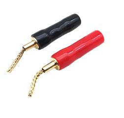 Jack Mỏ Chim Rời Kết Nối - Dây Đồng Bện Mạ Vàng Âm Thanh Sạch, Thiết Kế Gọn Nhẹ, Phích Cắm Loa Phổ Thông 2 Cái