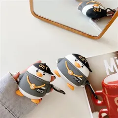 Vỏ Bọc Silicon Mềm Dành Cho Airpods 1 2 - Thiết Kế Vịt HipHop RICH Ngộ Nghĩnh, Bảo Vệ Tai Nghe Không Dây