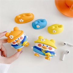 Vỏ Bọc AirPods 1 2 Vịt Con Mũ Hoa - Bao Silicon Mềm Chống Trầy Cho Hộp Sạc Tai Nghe AirPods 1 2