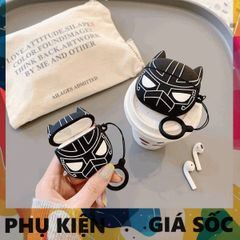 Vỏ Bọc Silicon Mềm Airpods 1 2 - Siêu Anh Hùng Báo Đen - Phụ Kiện Tai Nghe Không Dây Chất Lượng Cao