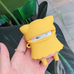 Vỏ Bọc AirPods 1 2 Bằng Silicon Dẻo - Heo Con Áo Vàng Dễ Thương, Phụ Kiện Tai Nghe Không Dây Chất Lượng Cao