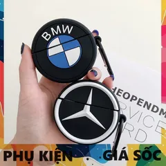 Vỏ Bọc AirPods 1 2 Chất Lượng Cao Bằng Silicon Dẻo - Thiết Kế Logo BMW Mercedes Cho Hộp Sạc Tai Nghe AirPods