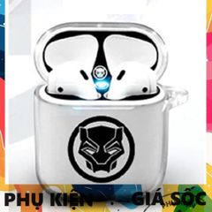 Combo Case Airpod Trong Suốt Chống Bụi - Miếng Dán Nam Châm Báo Đen Cho Airpods 1 2 - Phụ Kiện Chất Lượng Cao