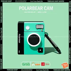 Vỏ Bọc Silicon AirPods 1 2 PRO - Hình Máy Ảnh Camera Polarbear, Phụ Kiện Tai Nghe Thời Trang, Bảo Vệ Hộp Sạc Chất Lượng