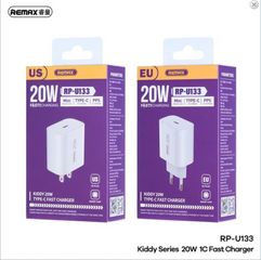 Cóc Sạc Nhanh Remax 20W RP-U133 - Sạc Tiết Kiệm Thời Gian Cho iPhone và Android, Thiết Kế Nhỏ Gọn, Tiện Lợi Mang Theo