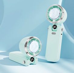 Quạt Cầm Tay 100 Tốc Độ - Thiết Kế Gập Tiện Lợi, Sò Lạnh, Dây Đeo Thời Trang, Hoạt Động Êm Ái, Pin Dung Lượng Lớn, Giải Nhiệt Mùa Hè